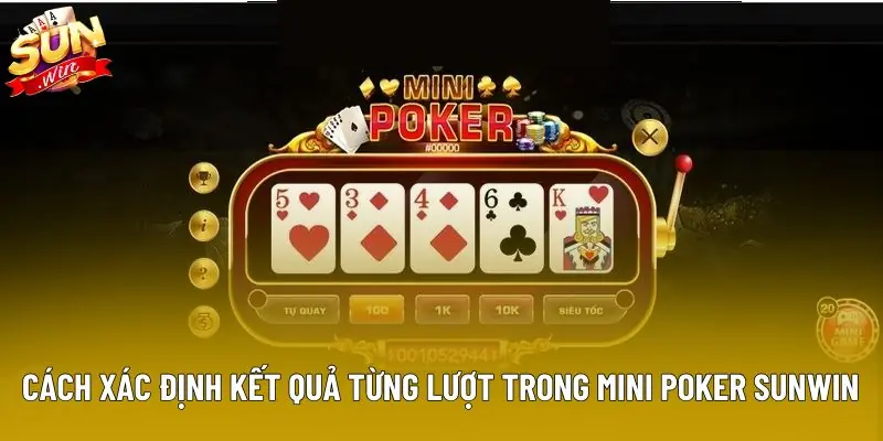 Cách xác định kết quả từng lượt trong Mini Poker Sunwin