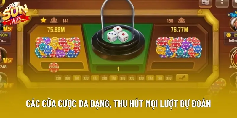 Các cửa cược đa dạng, thu hút mọi lượt dự đoán